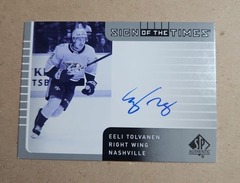 2021-22 SP Authentic 2001-02 Retro Sign of the Times #SOTT1-ET Eeli Tolvanen Auto